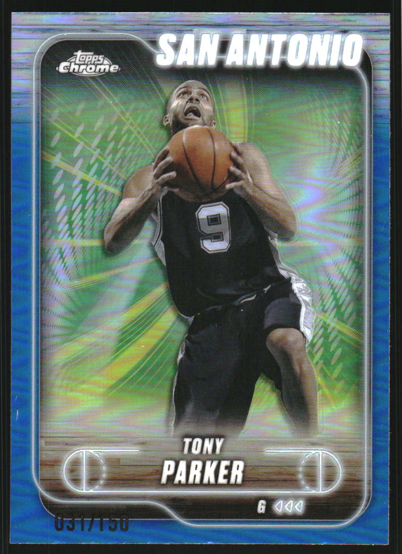 2024-25 Topps Chrome Blue Refractors #138 Tony Parker
