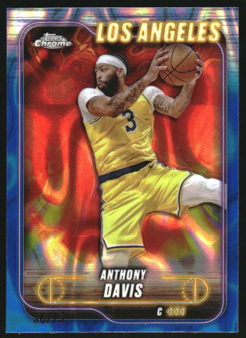 2024-25 Topps Chrome Blue Lava Refractors #86 Anthony Davis /75