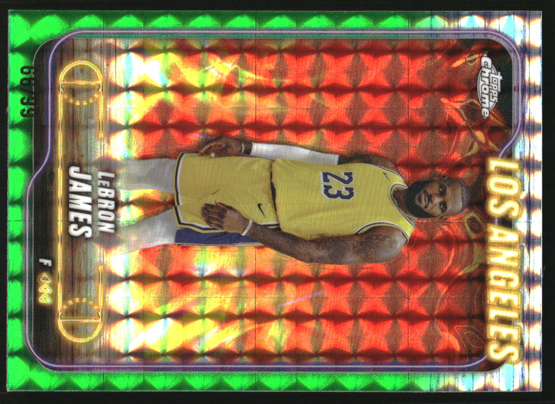 2024-25 Topps Chrome Green Geometric Refractors #22 LeBron James