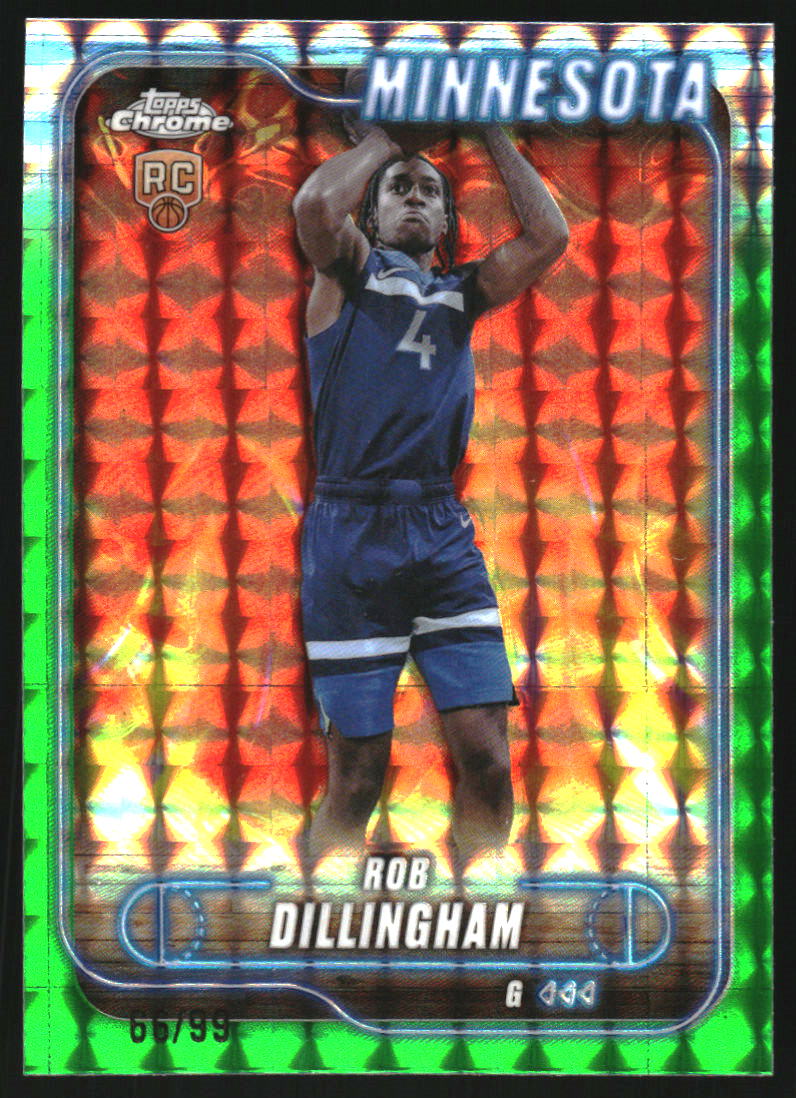 2024-25 Topps Chrome Green Geometric Refractors #165 Rob Dillingham /99