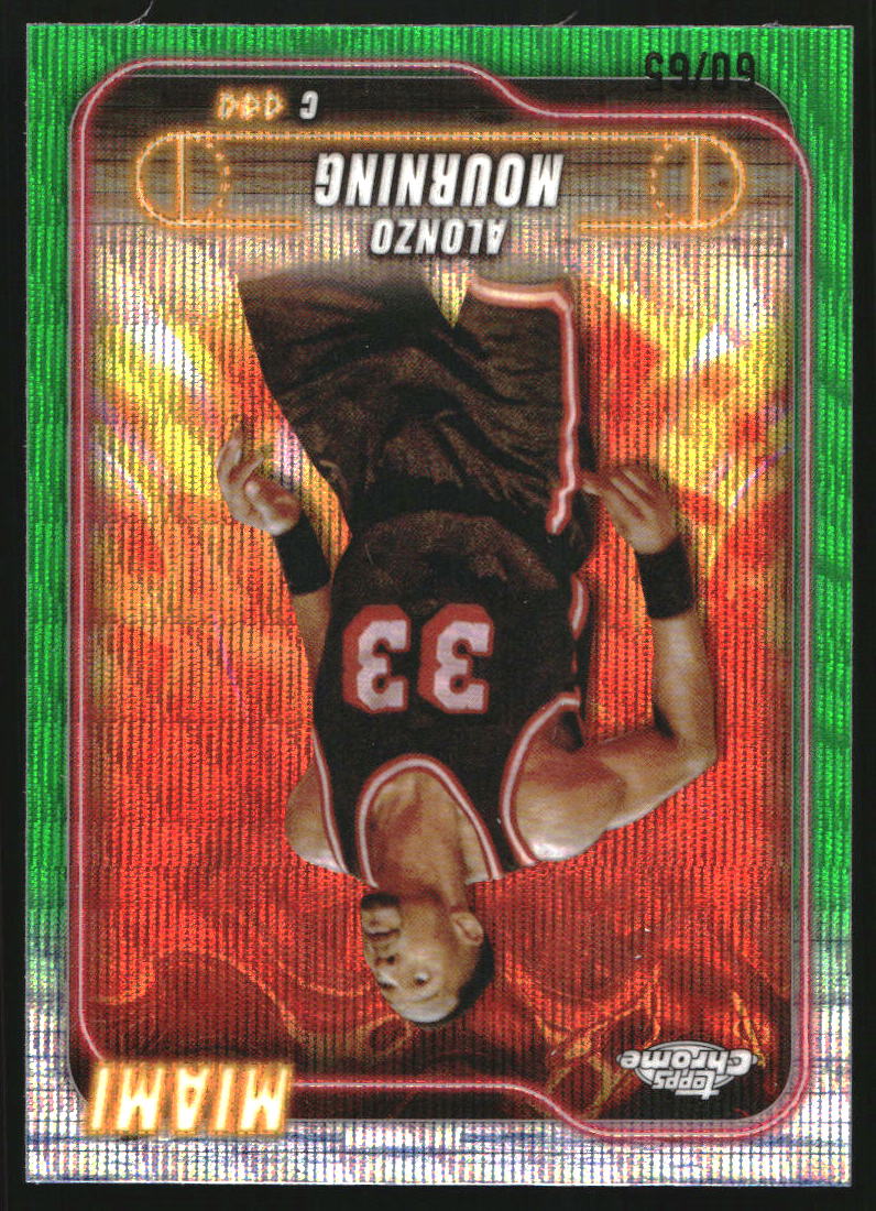 2024-25 Topps Chrome Green Wave Refractors #9 Alonzo Mourning