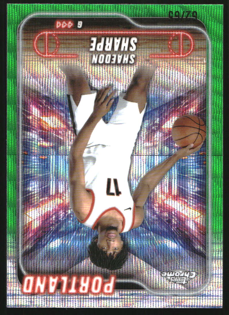 2024-25 Topps Chrome Green Wave Refractors #25 Shaedon Sharpe