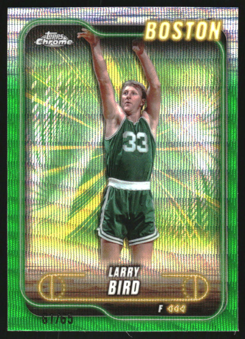 2024-25 Topps Chrome Green Wave Refractors #32 Larry Bird /65