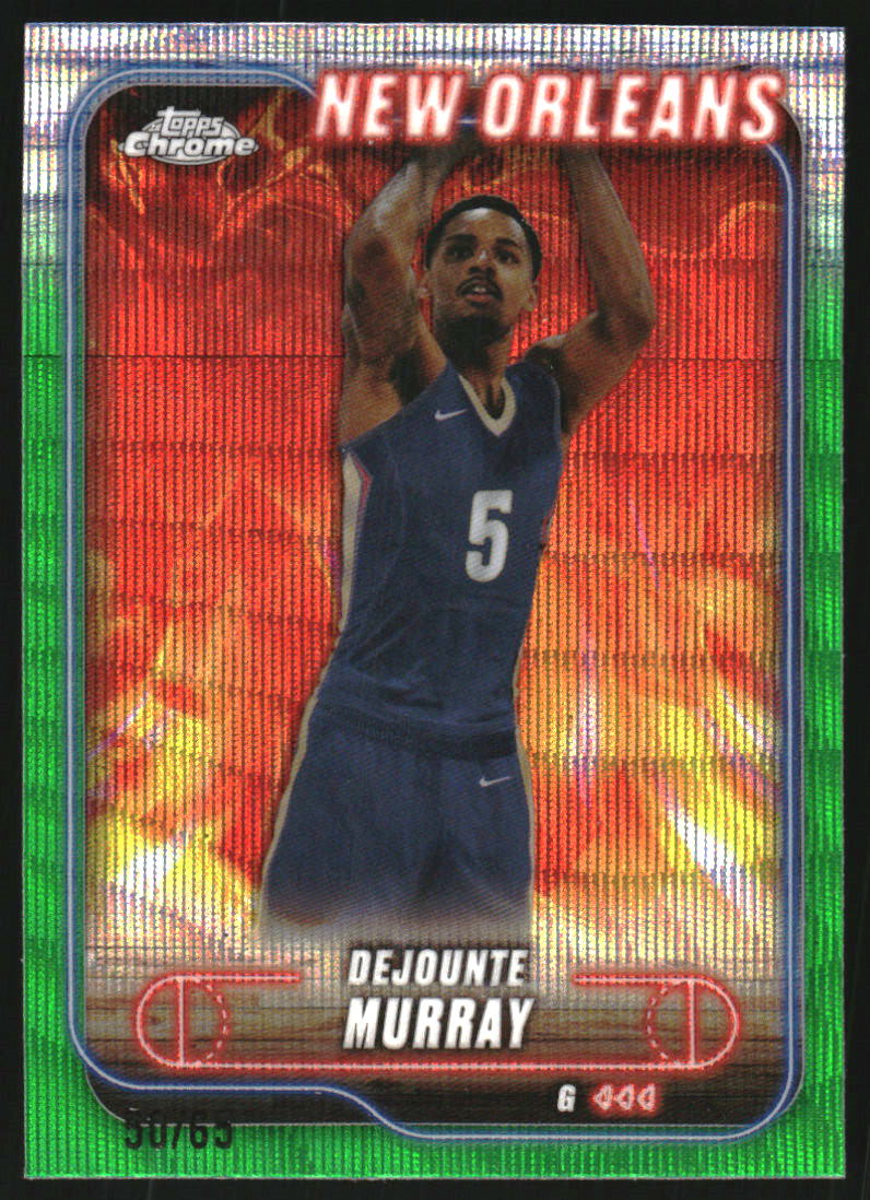 2024-25 Topps Chrome Green Wave Refractors #73 Dejounte Murray /65