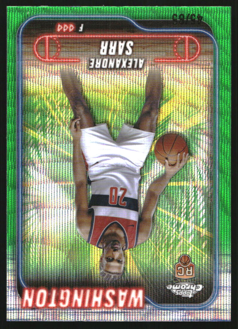 2024-25 Topps Chrome Green Wave Refractors #136 Alexandre Sarr
