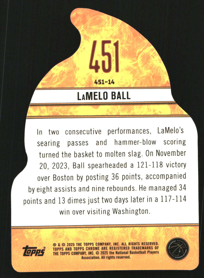 2024-25 Topps Chrome 451 #45114 LaMelo Ball