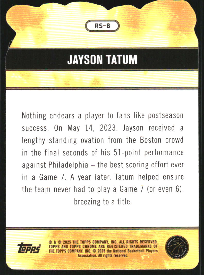 2024-25 Topps Chrome Rock Stars #RS8 Jayson Tatum