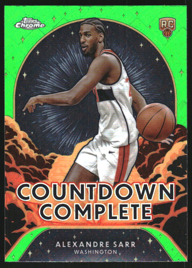 2024-25 Topps Chrome Countdown Complete Topps Green Refractors #CC12 Alexandre Sarr