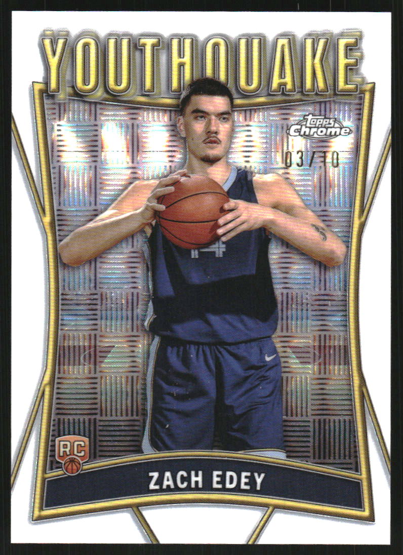 2024-25 Topps Chrome Youthquake White Geometric Refractors #YQ7 Zach Edey