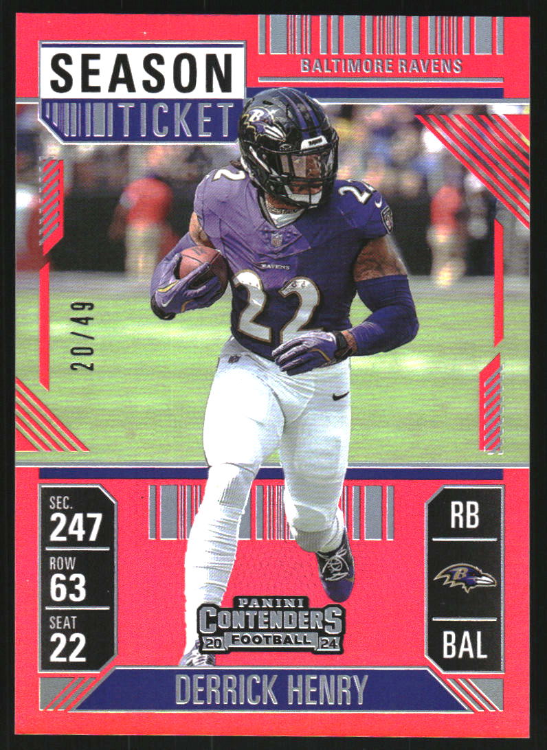 2024 Panini Contenders Red Zone Ticket FOTL #9 Derrick Henry