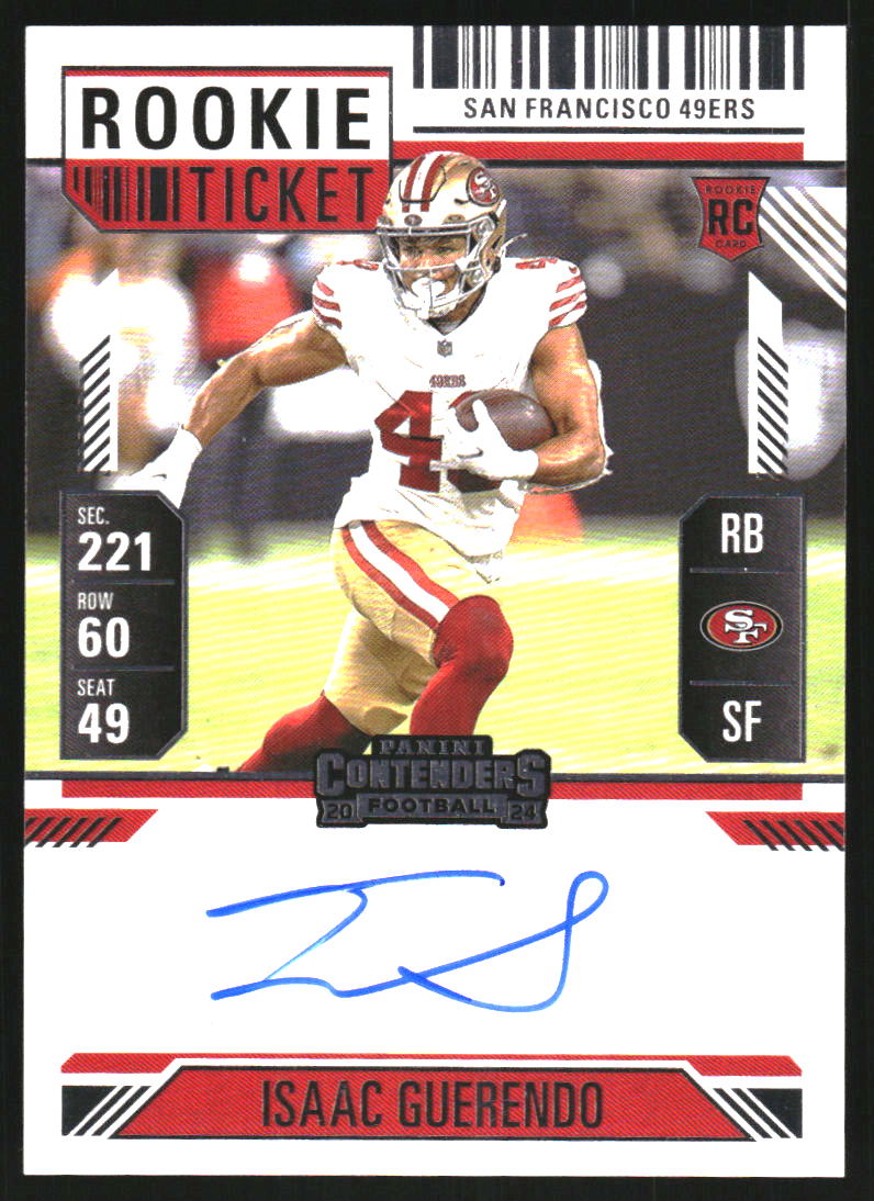 2024 Panini Contenders #138 Isaac Guerendo AU RC