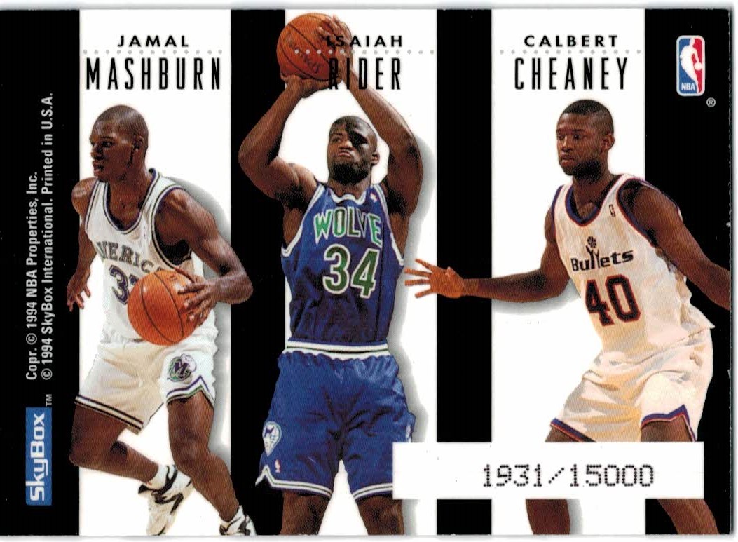 1993-94 SkyBox Premium #NNO HOC Card/Shawn Bradley/Calbert Cheaney/Anfernee Hardaway/Jamal Mashburn/Isaiah Rider/Chris Webber back image