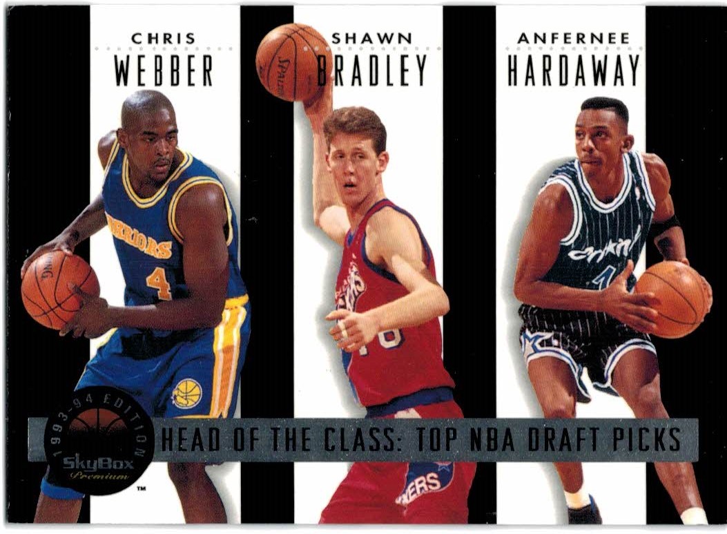 1993-94 SkyBox Premium #NNO HOC Card/Shawn Bradley/Calbert Cheaney/Anfernee Hardaway/Jamal Mashburn/Isaiah Rider/Chris Webber