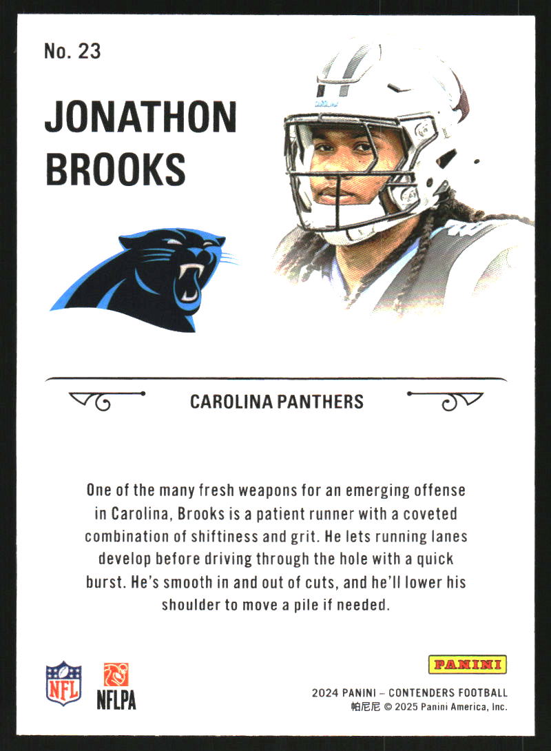 2024 Panini Contenders Rookie Stallions Bronze #23 Jonathon Brooks