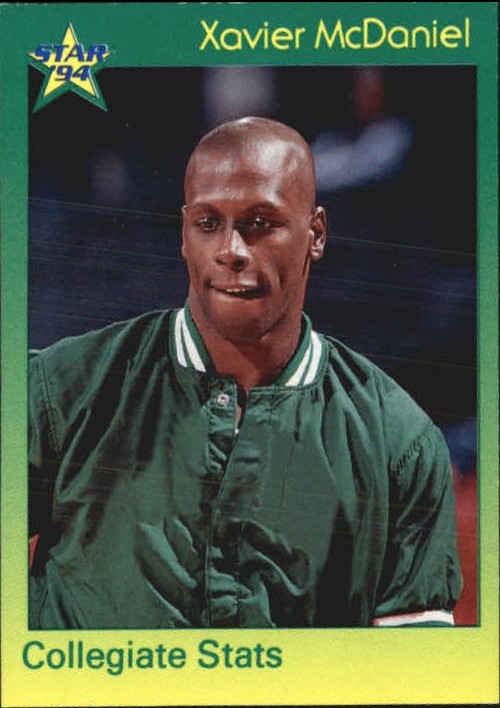 1993-94 Star #18 Xavier McDaniel/Collegiate Stats