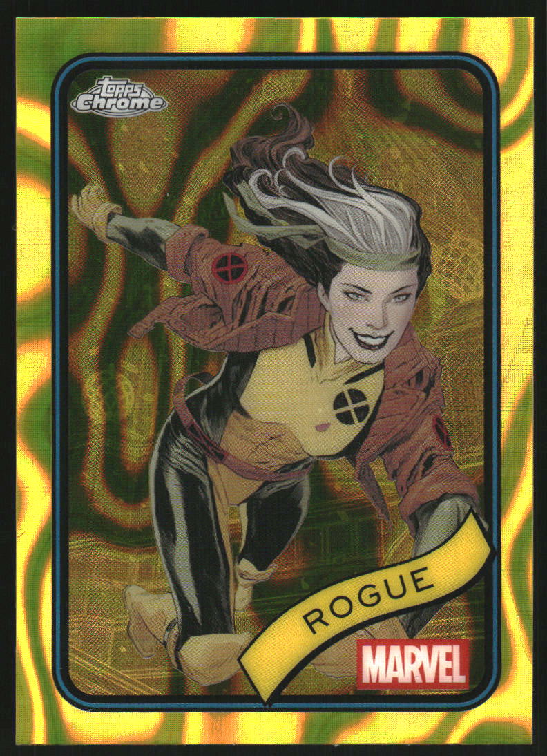 2025 Topps Chrome Marvel Yellow Lava #189 Rogue
