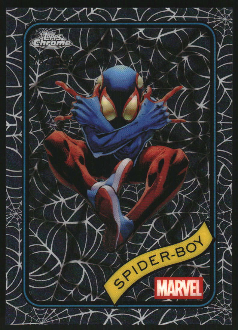 2025 Topps Chrome Marvel Spider Web Refractors #112 Spider-Man