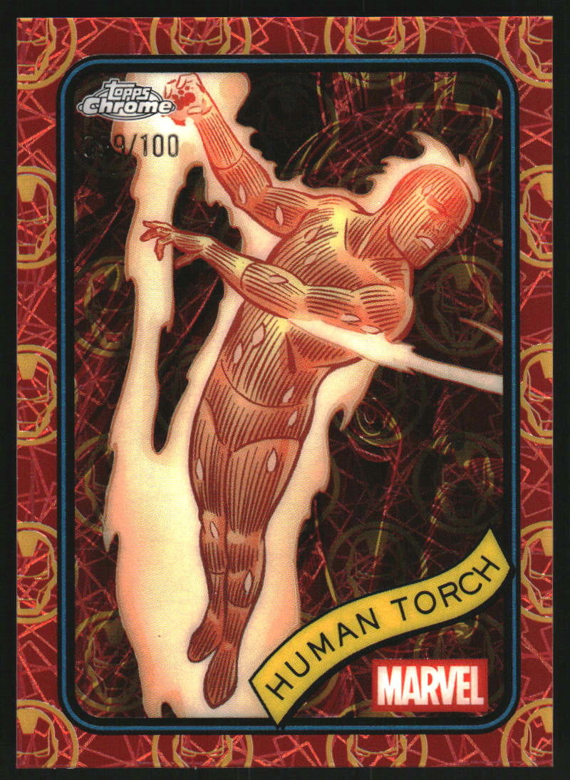 2025 Topps Chrome Marvel Yellow Lava Human Torch #40 PSA 10 GEM