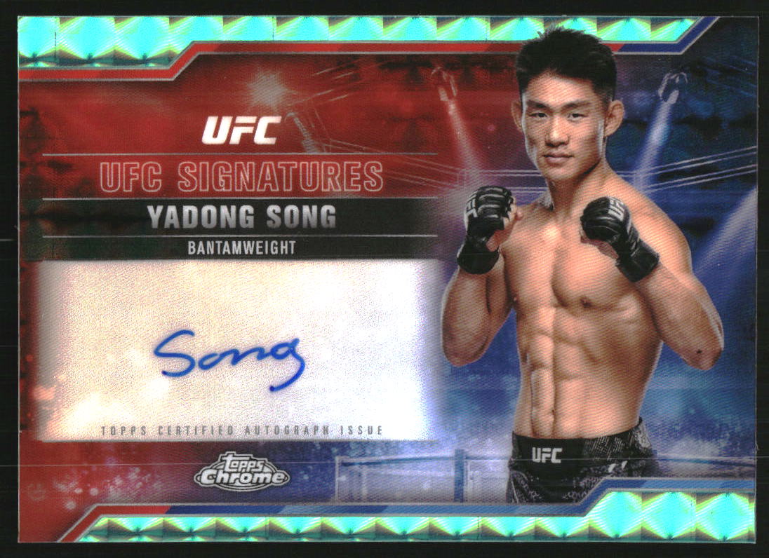 2025 Topps Chrome UFC Signatures Geometric Aqua #SIGYS Yadong Song