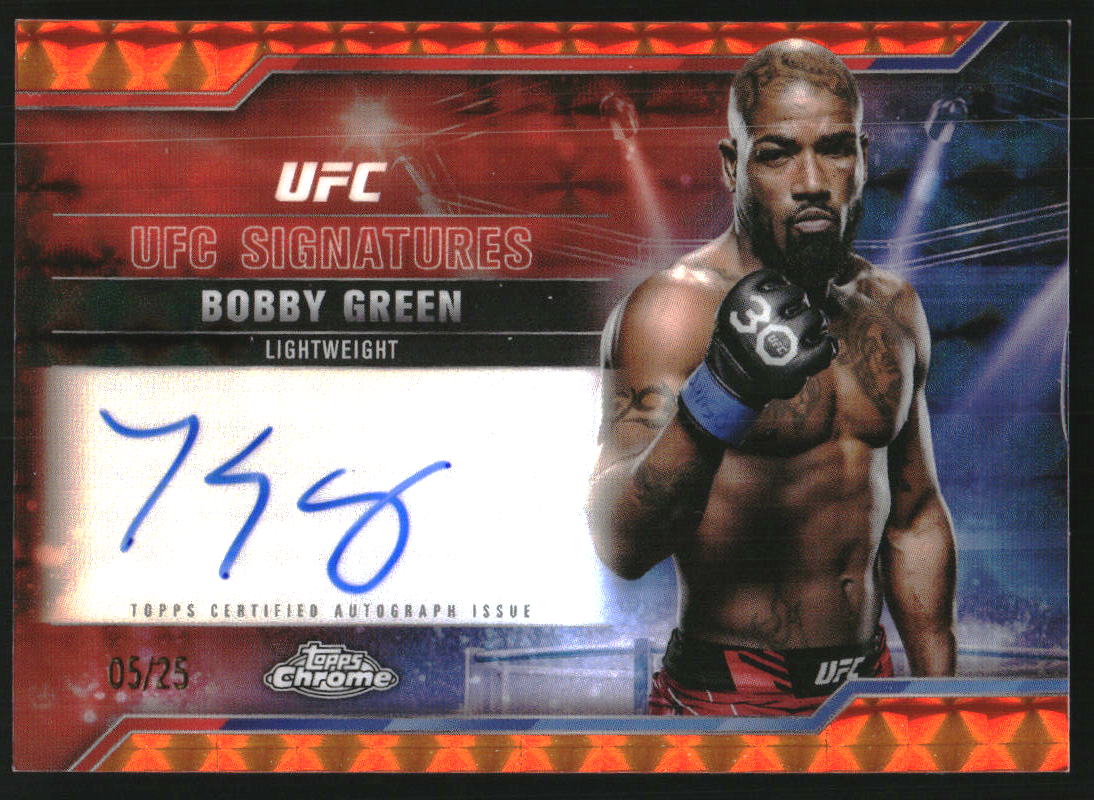 2025 Topps Chrome UFC Signatures Geometric Orange #SIGBG Bobby Green