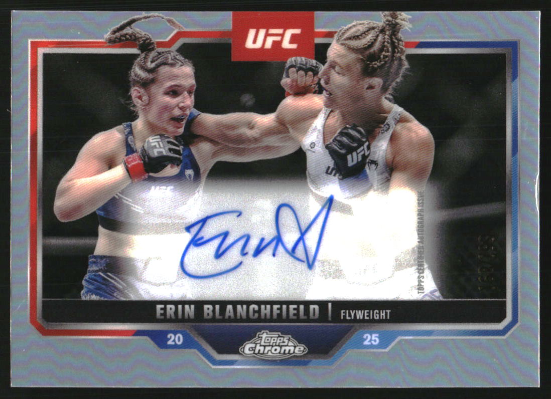 2025 Topps Chrome UFC Chrome Veteran Autographs Refractors #CVAED Erin Blanchfield
