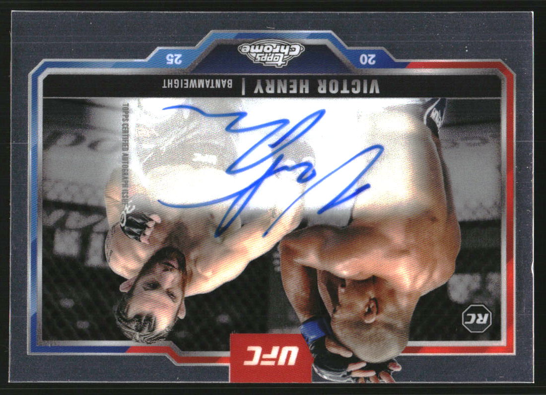 2025 Topps Chrome UFC Chrome Rookie Autographs #CRAVH Victor Henry