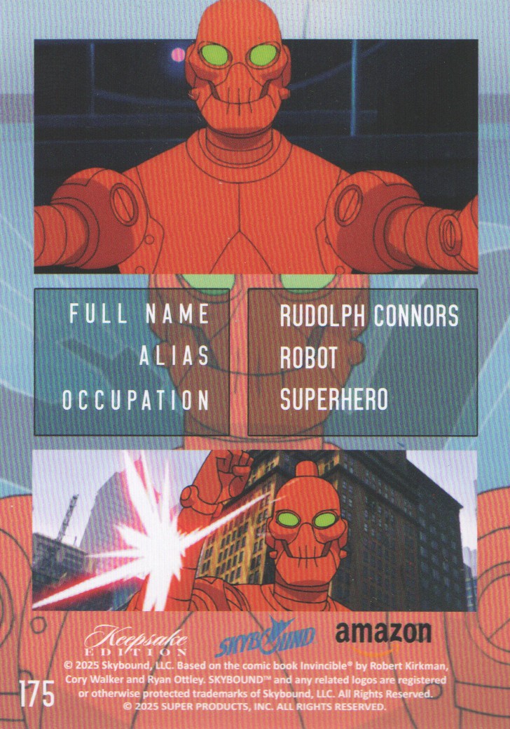 Tarjetas coleccionables Keepsake Invincible temporada 1 2025 arte pop: elige de la lista - Imagen 9 de 33