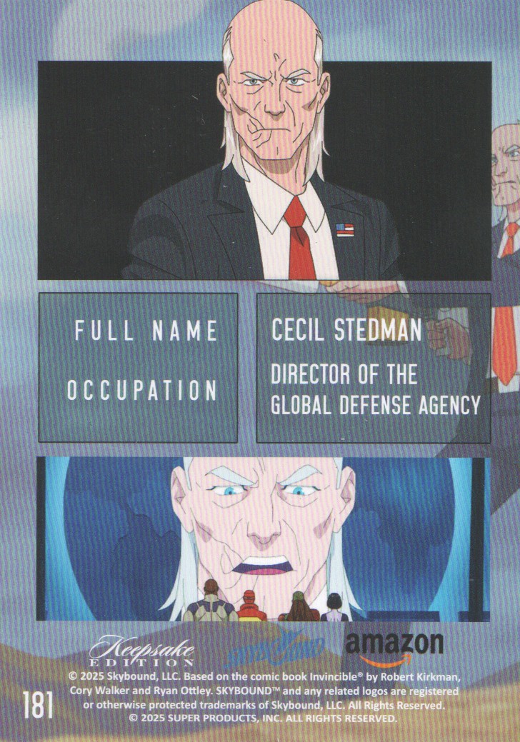 Tarjetas coleccionables Keepsake Invincible temporada 1 2025 arte pop: elige de la lista - Imagen 21 de 33