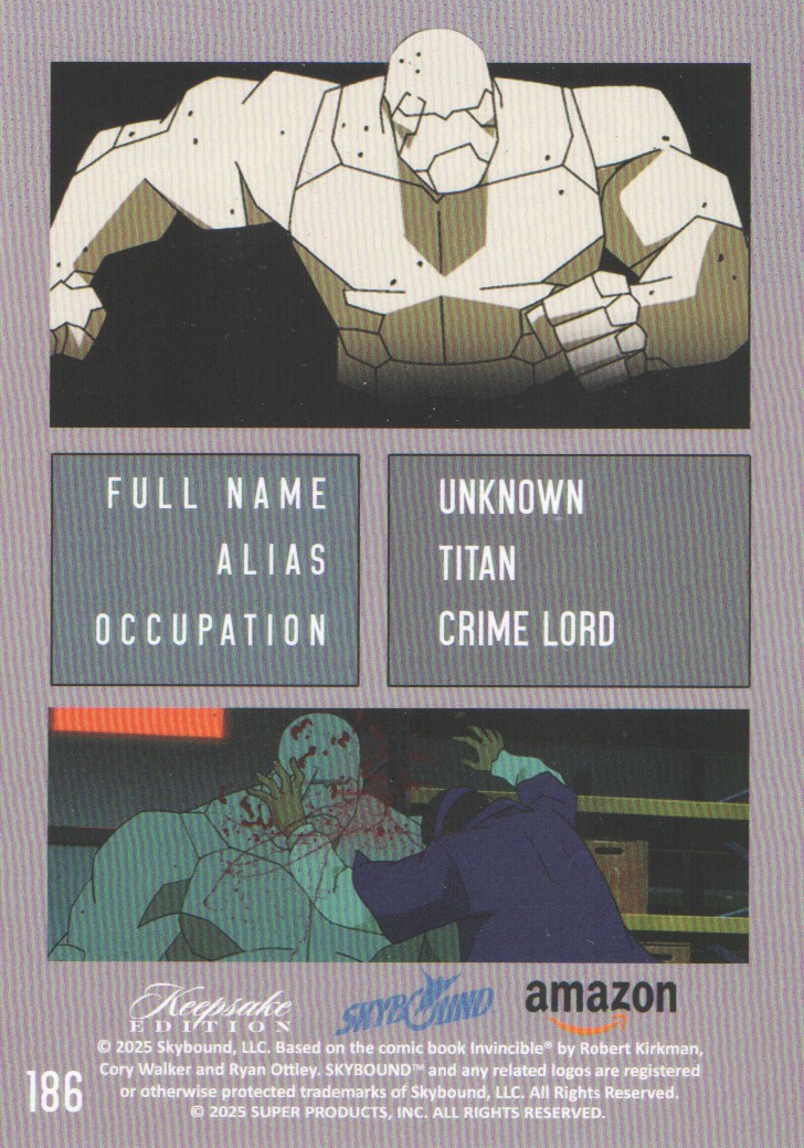 Tarjetas coleccionables Keepsake Invincible temporada 1 2025 arte pop: elige de la lista - Imagen 25 de 33