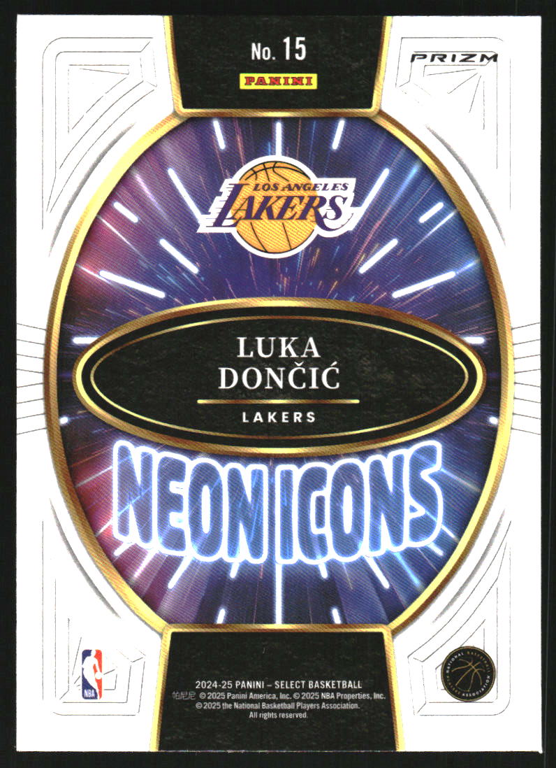 2024-25 Select Neon Icon Green Prizms #15 Luka Doncic