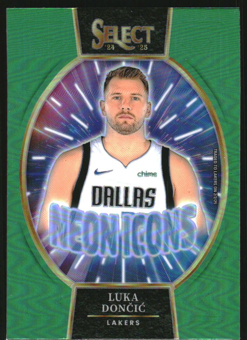 2024-25 Select Neon Icon Green Prizms #15 Luka Doncic