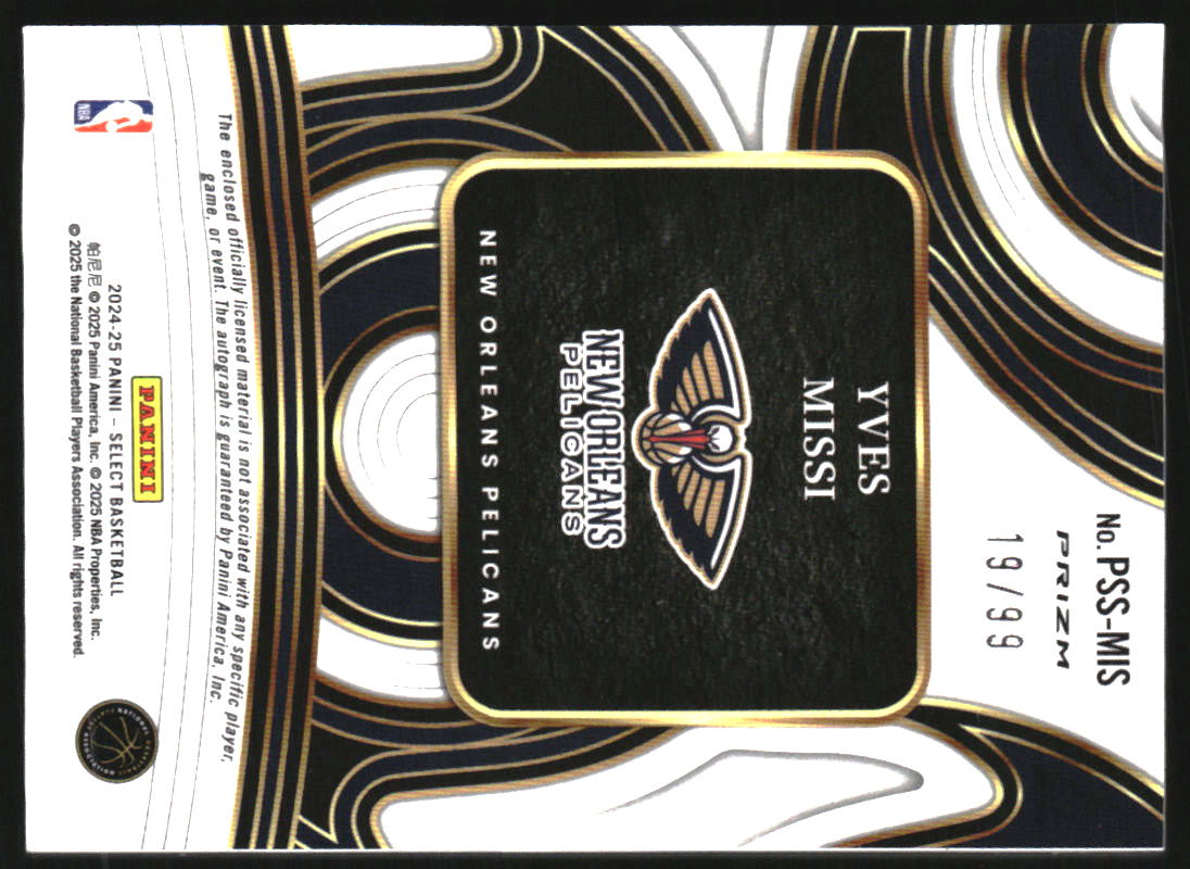 2024-25 Select Prime Selections Signatures #11 Yves Missi Auto /99