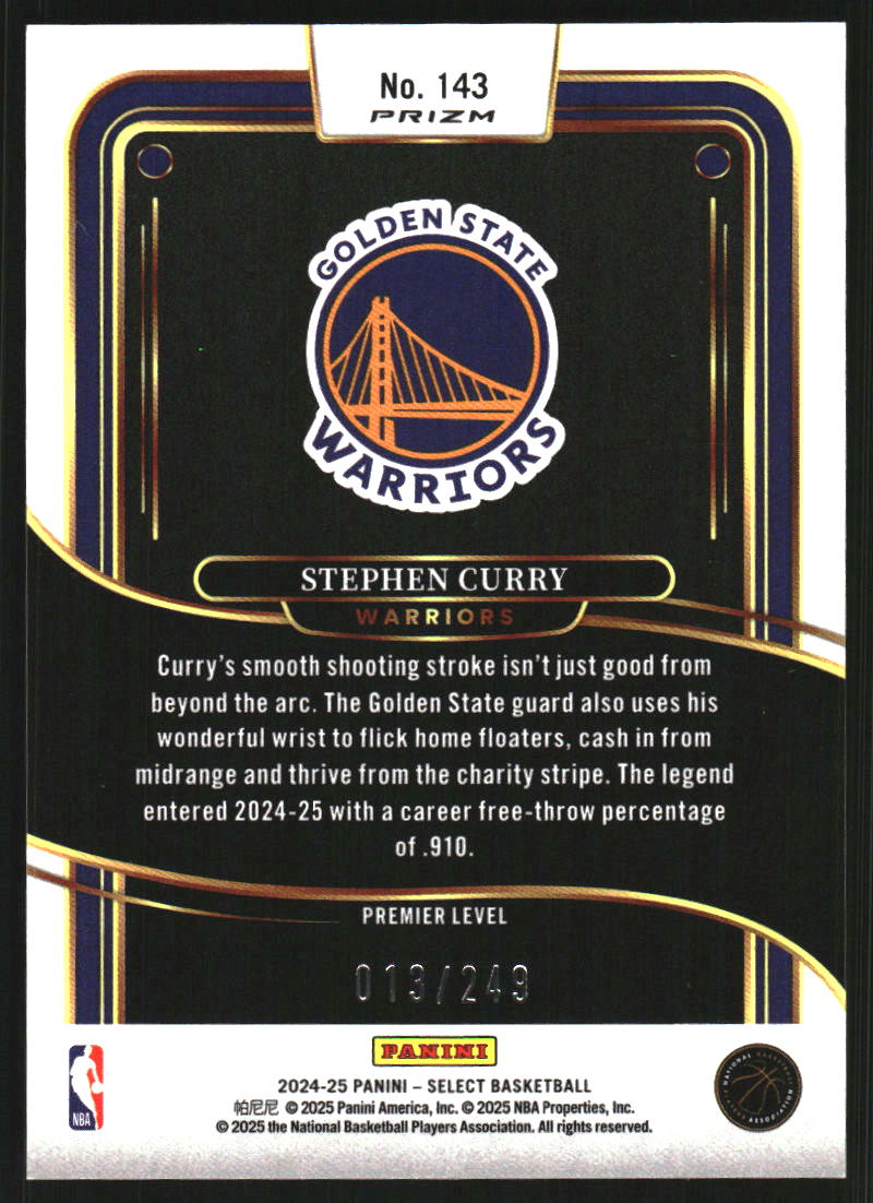 2024-25 Select Red Scope Prizms #143 Stephen Curry /249