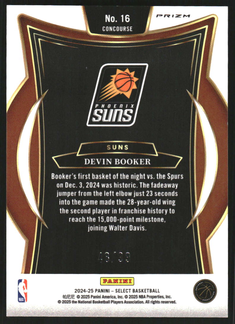 2024-25 Select Blue Camo Prizms #16 Devin Booker /99