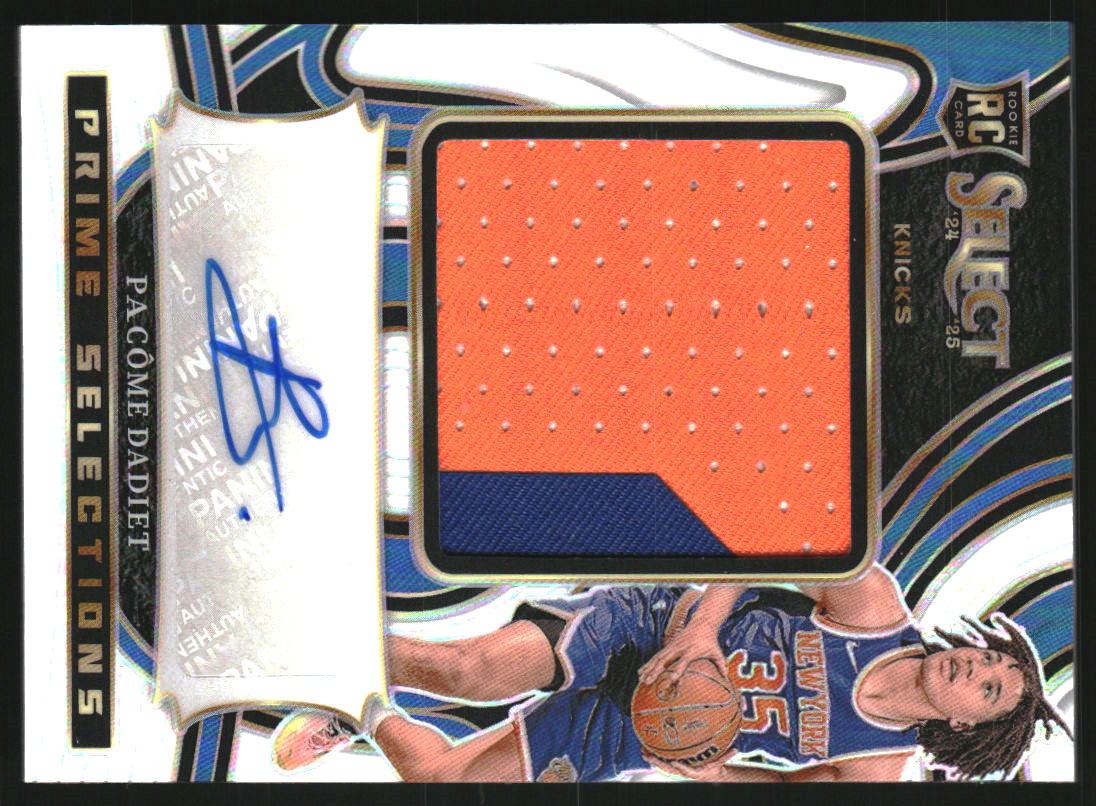 2024-25 Select Prime Selections Signatures White Prizms #28 Pacome Dadiet Auto /49