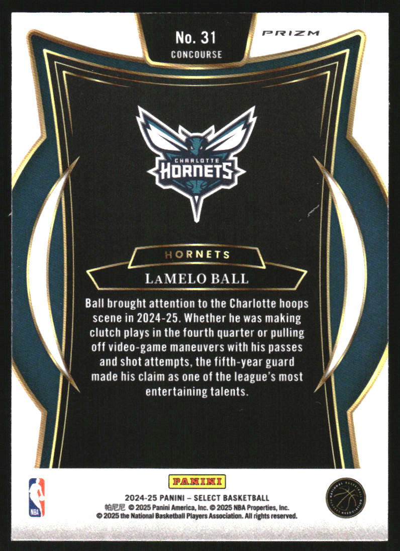 2024-25 Select Blue Prizms #31 LaMelo Ball