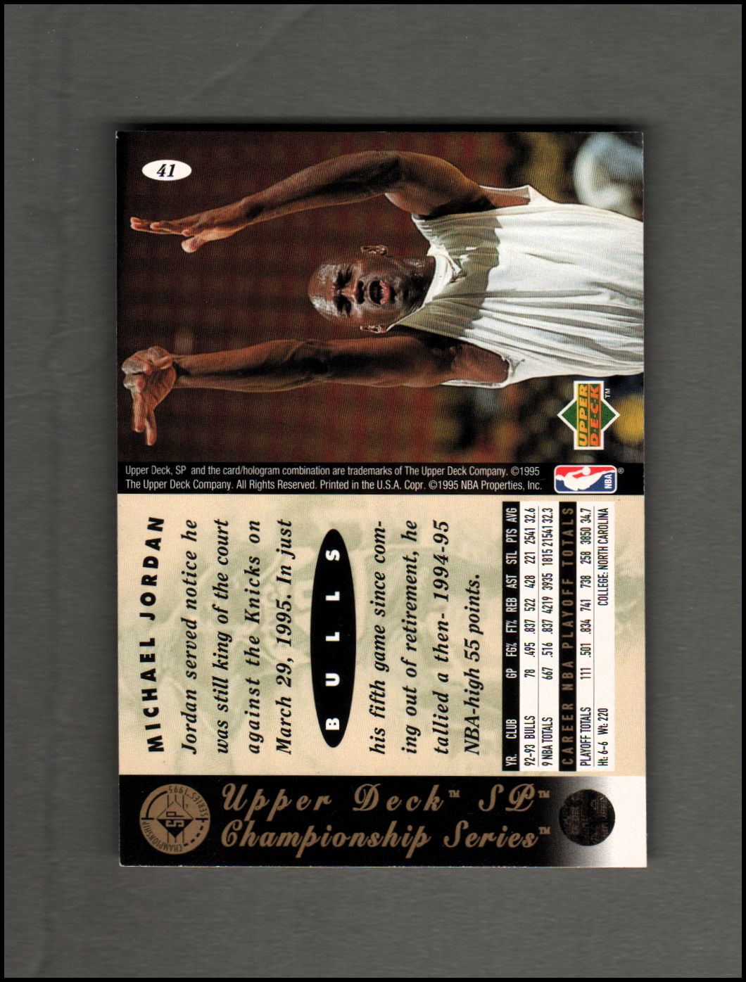 1994-95 Upper Deck Jordan He's Back Reprints #41 Michael