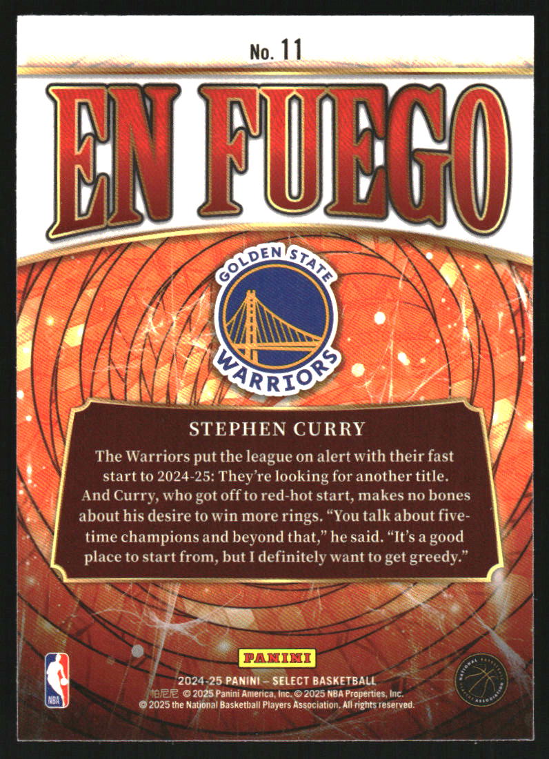 2024-25 Select En Fuego #11 Stephen Curry