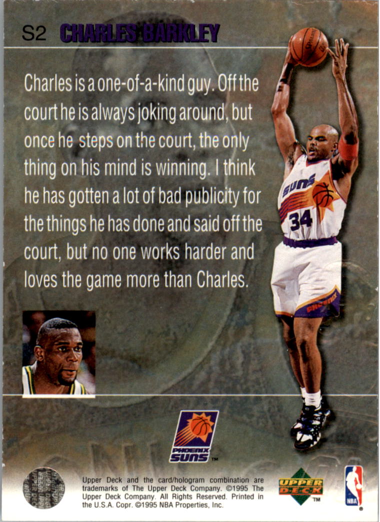 1994-95 Upper Deck Slam Dunk Stars #S2 Charles Barkley back image