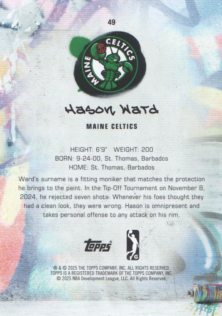 2024-25 Topps G League Basketball BASE Cards: Pick from List (#1-100) - Picture 89 of 177