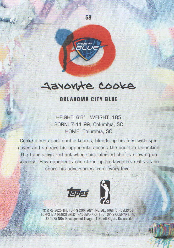 2024-25 Topps G League Basketball BASE Cards: Pick from List (#1-100) - Picture 103 of 177