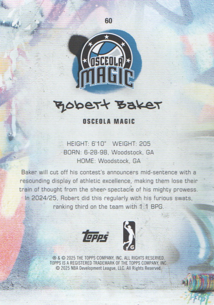 2024-25 Topps G League Basketball BASE Cards: Pick from List (#1-100) - Picture 105 of 177