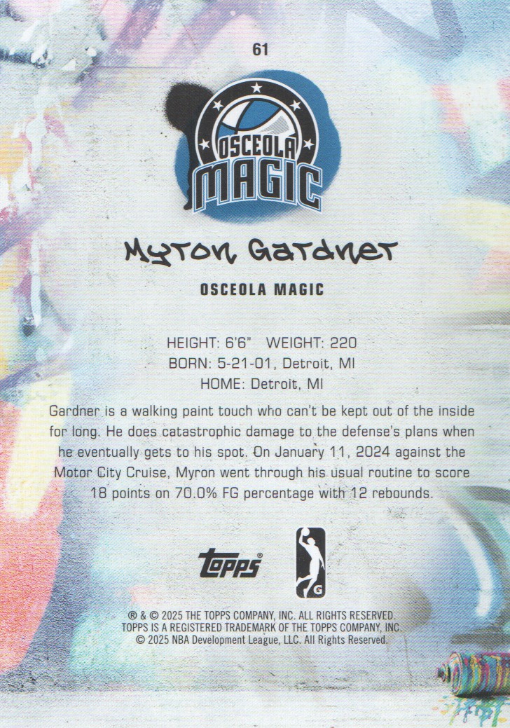 2024-25 Topps G League Basketball BASE Cards: Pick from List (#1-100) - Picture 107 of 177