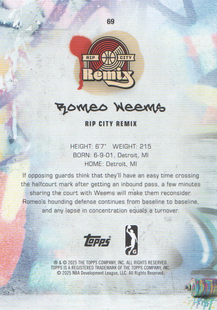 2024-25 Topps G League Basketball BASE Cards: Pick from List (#1-100) - Picture 121 of 177