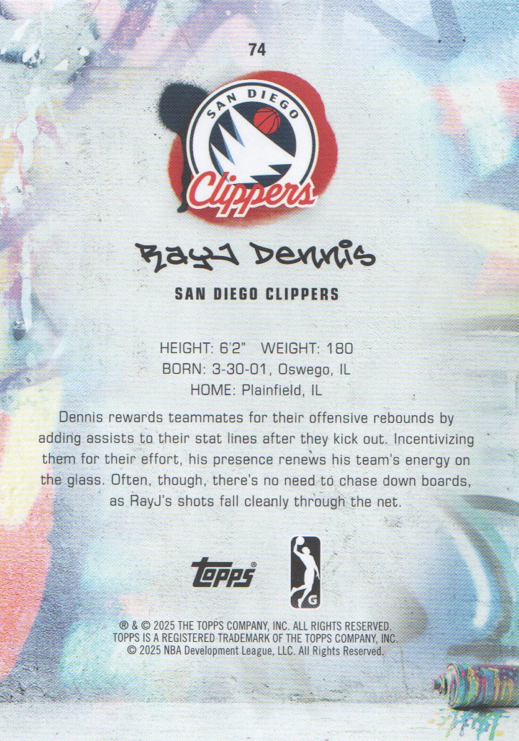 2024-25 Topps G League Basketball BASE Cards: Pick from List (#1-100) - Picture 131 of 177