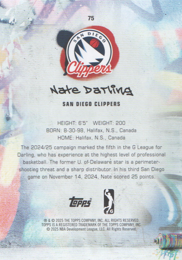 2024-25 Topps G League Basketball BASE Cards: Pick from List (#1-100) - Picture 133 of 177