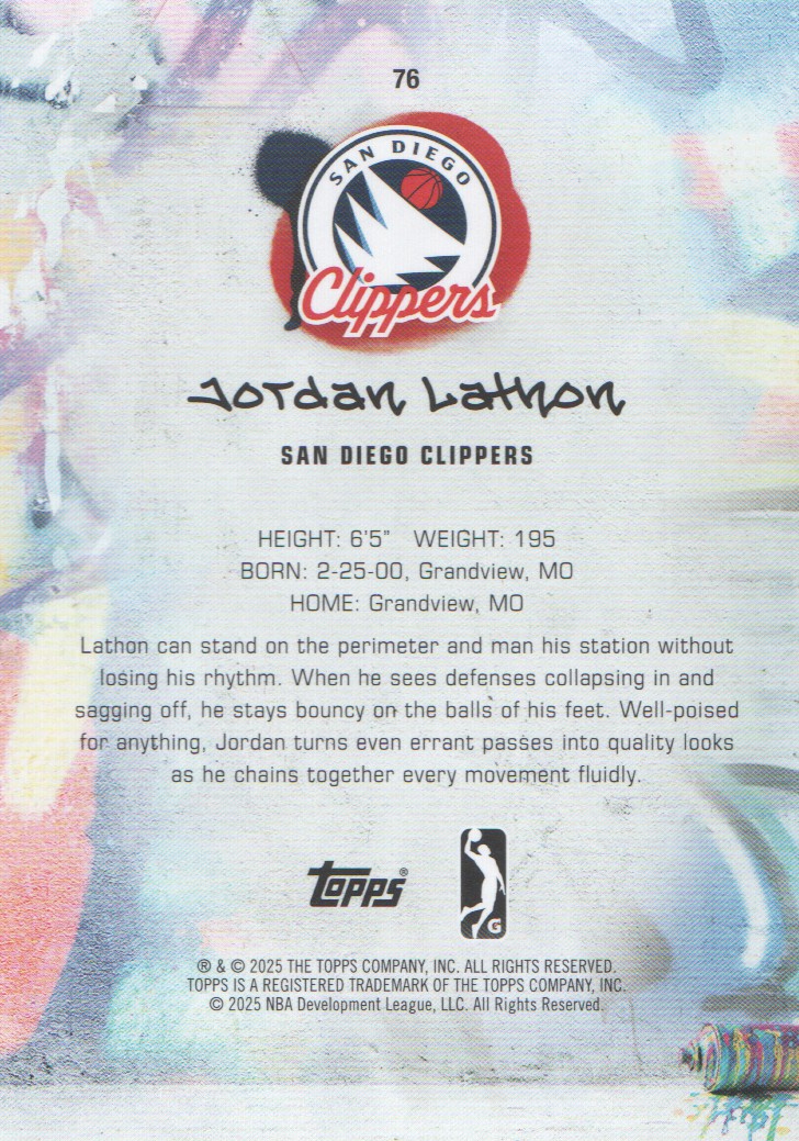 2024-25 Topps G League Basketball BASE Cards: Pick from List (#1-100) - Picture 135 of 177
