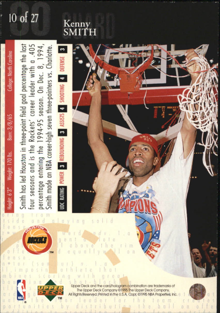1994-95 Upper Deck Special Edition Jumbos #10 Kenny Smith back image