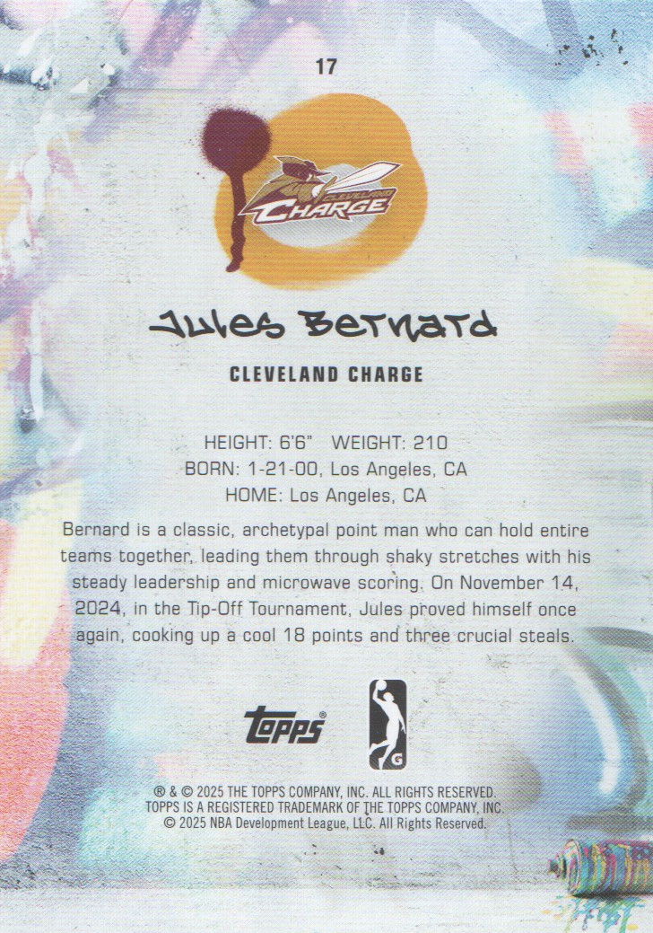 2024-25 Topps G League Basketball BASE Cards: Pick from List (#1-100) - Picture 33 of 177