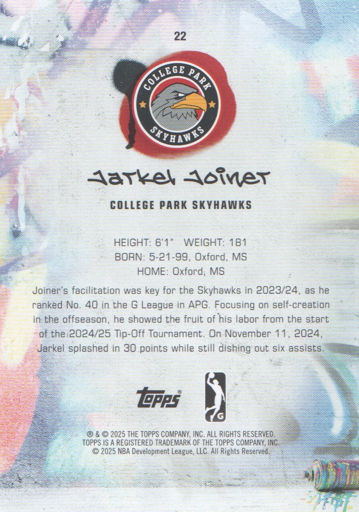 2024-25 Topps G League Basketball BASE Cards: Pick from List (#1-100) - Picture 39 of 177